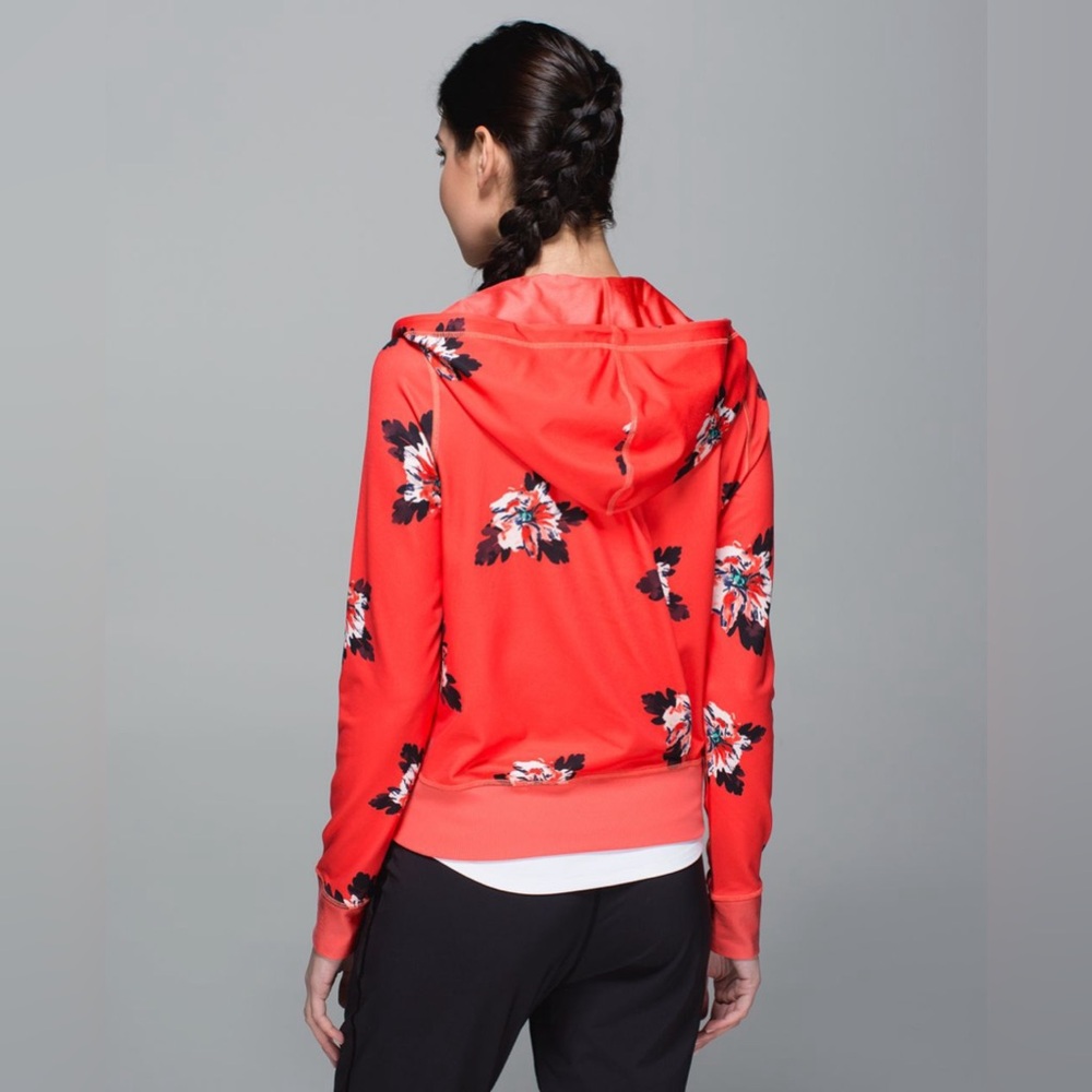 Lululemon Namaskar Hoodie Atomic Flower Parfait Pink Atomic Red Jacket Coral 2 - Picture 2 of 11